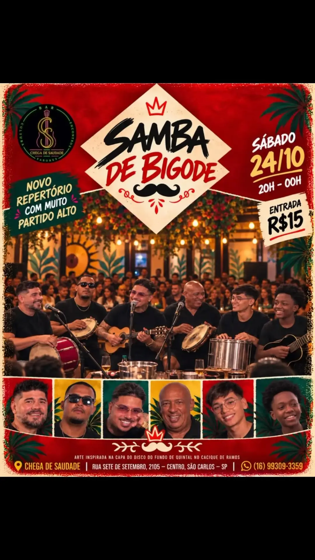 Flyer de Samba de Bigode