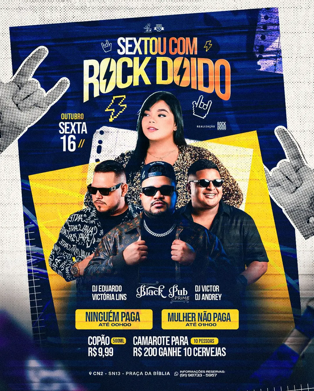 Flyer de DJ Eduardo Lima, Victória Lins e mais 2 artistas