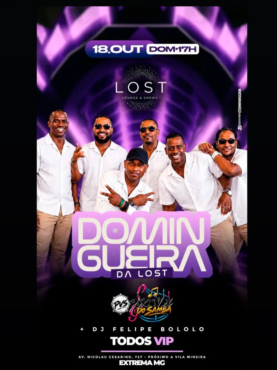 Flyer de Porta Voz do Samba e DJ Felipe Bololo