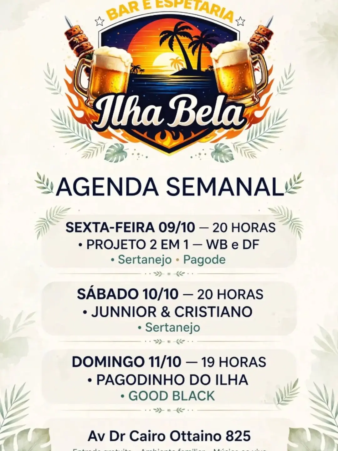 Flyer de Juninor & Cristiano