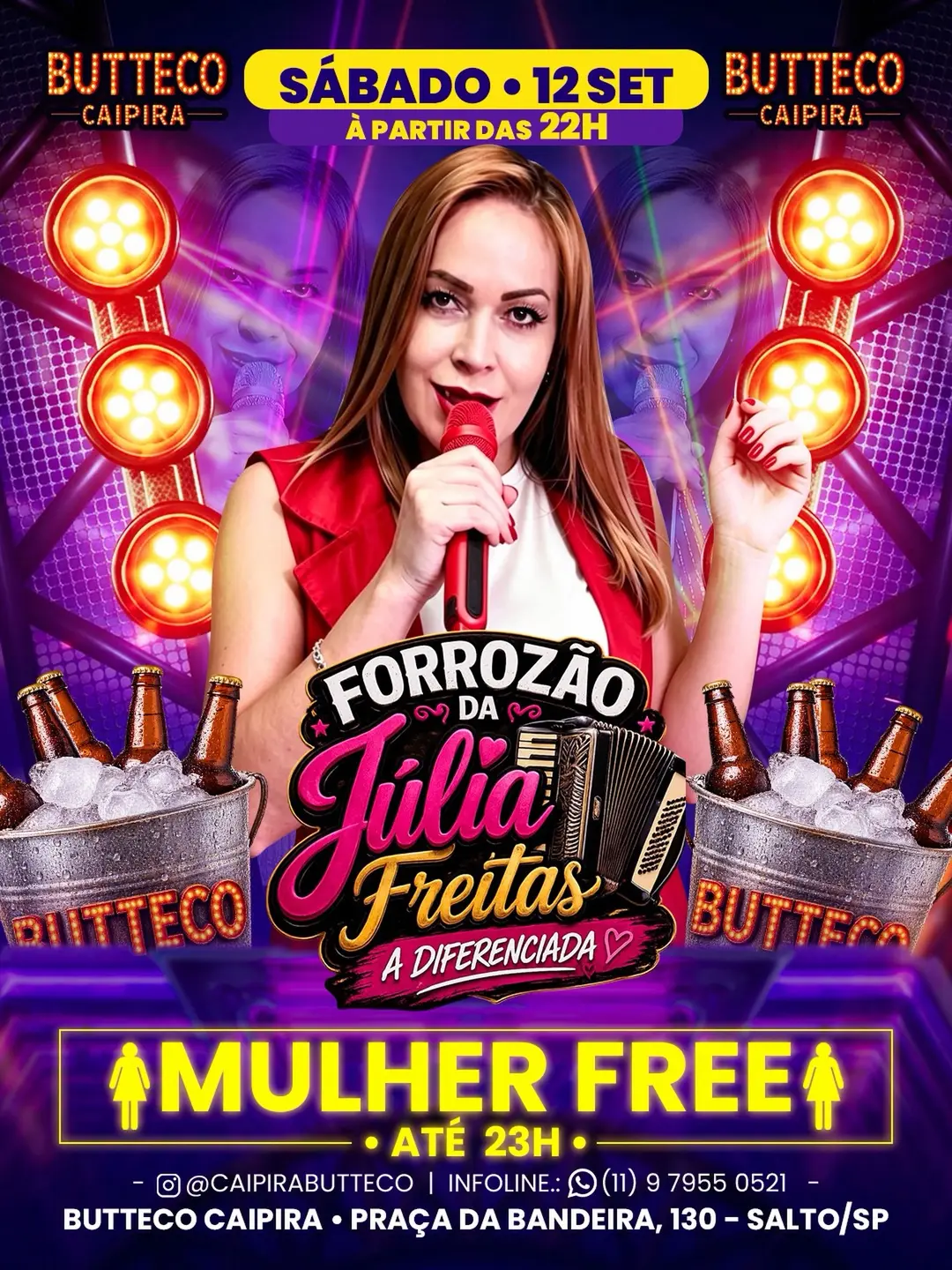 Flyer de Júlia Freitas