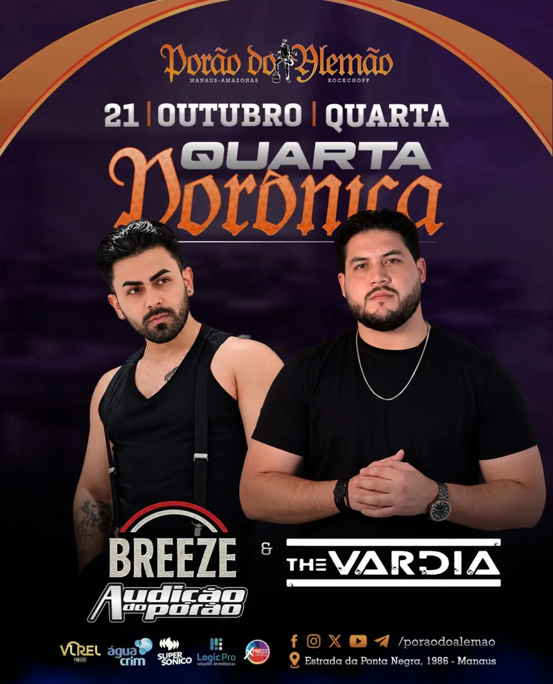 Flyer de Breeze Tiago J. e The Vardia