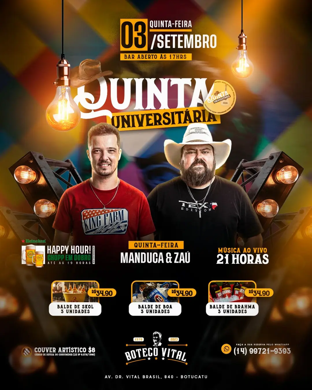 Flyer de Manduca & Zaú e Zau