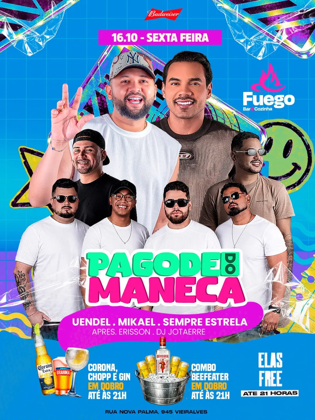 Flyer de Mikael Lucas, Uendel Pinheiro e mais 3 artistas