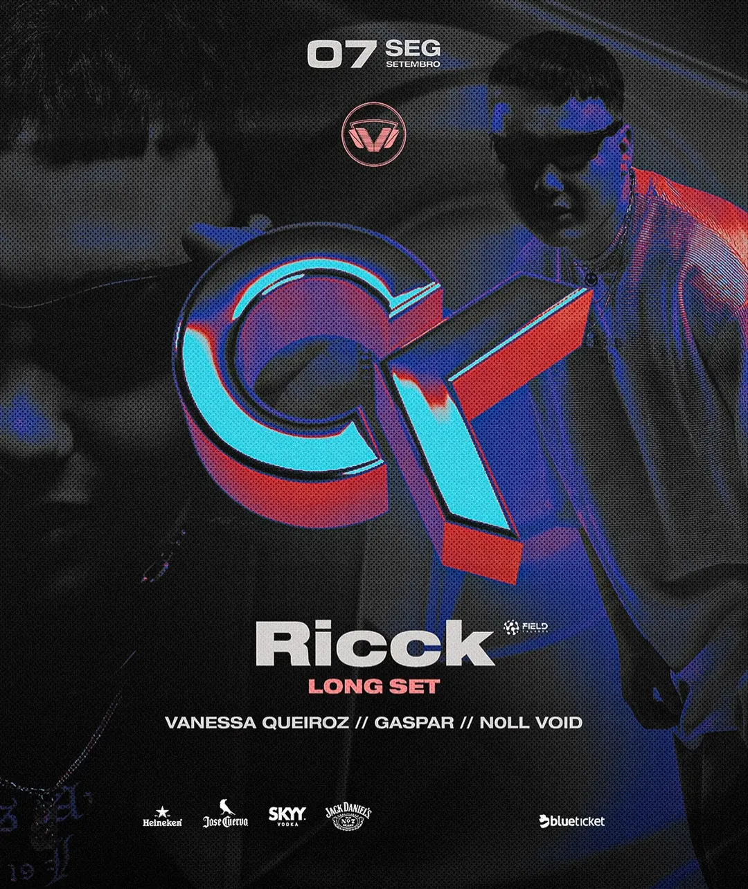 Flyer de Vanessa Queiroz, Cruz - N0LL VOID e mais 4 artistas