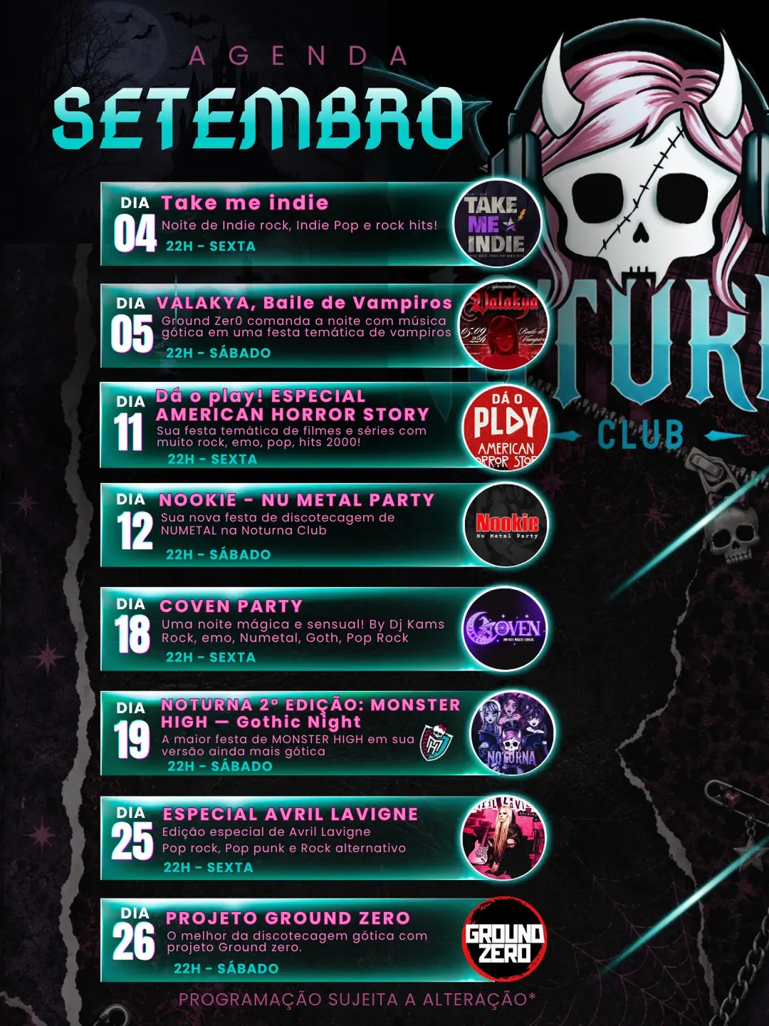 Flyer de Ground Zer0, DJ Mystika, DJ Darkmaster e DJ Devastarion