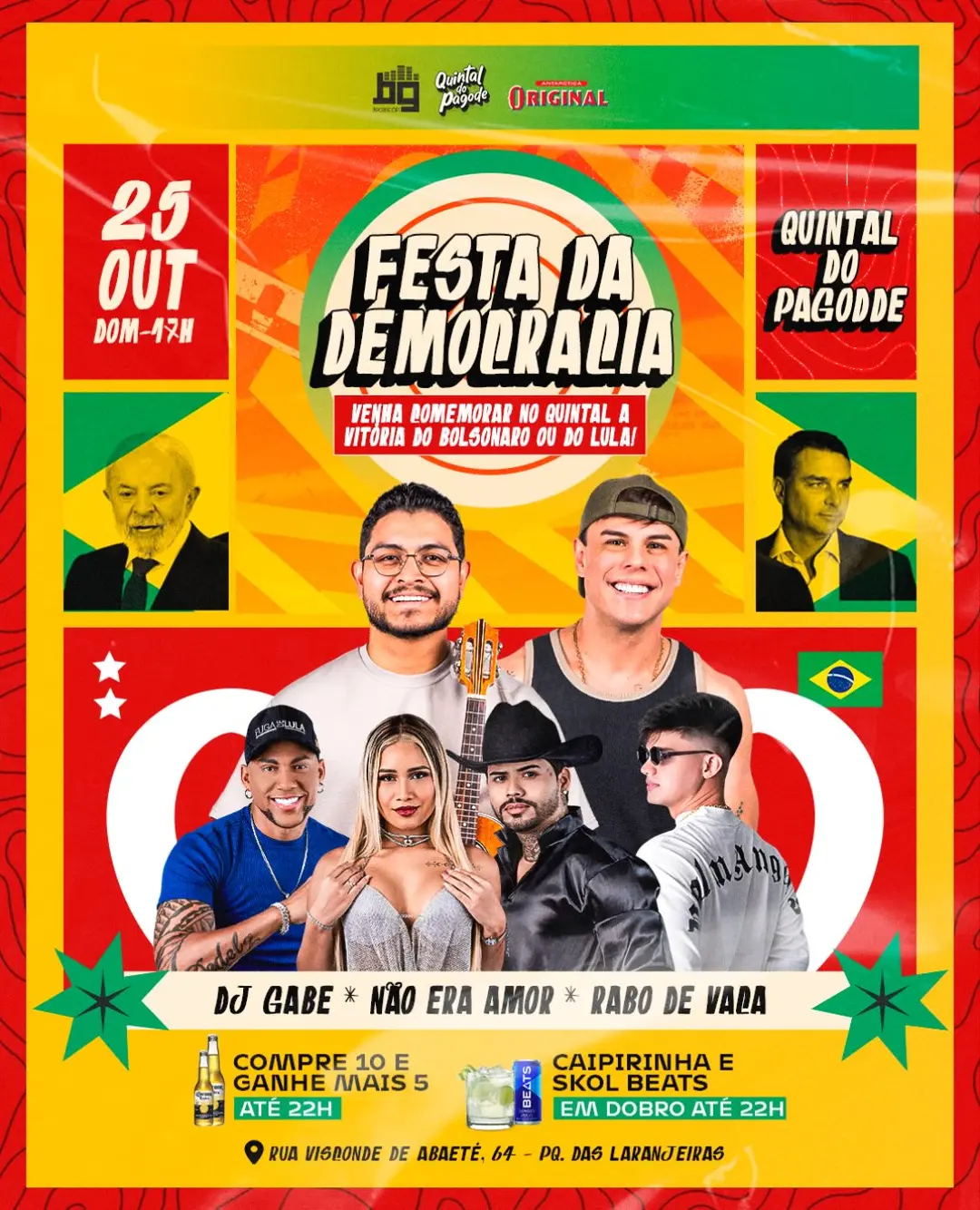 Flyer de DJ Gabe, Não Era Amor e Rabo de Vaca