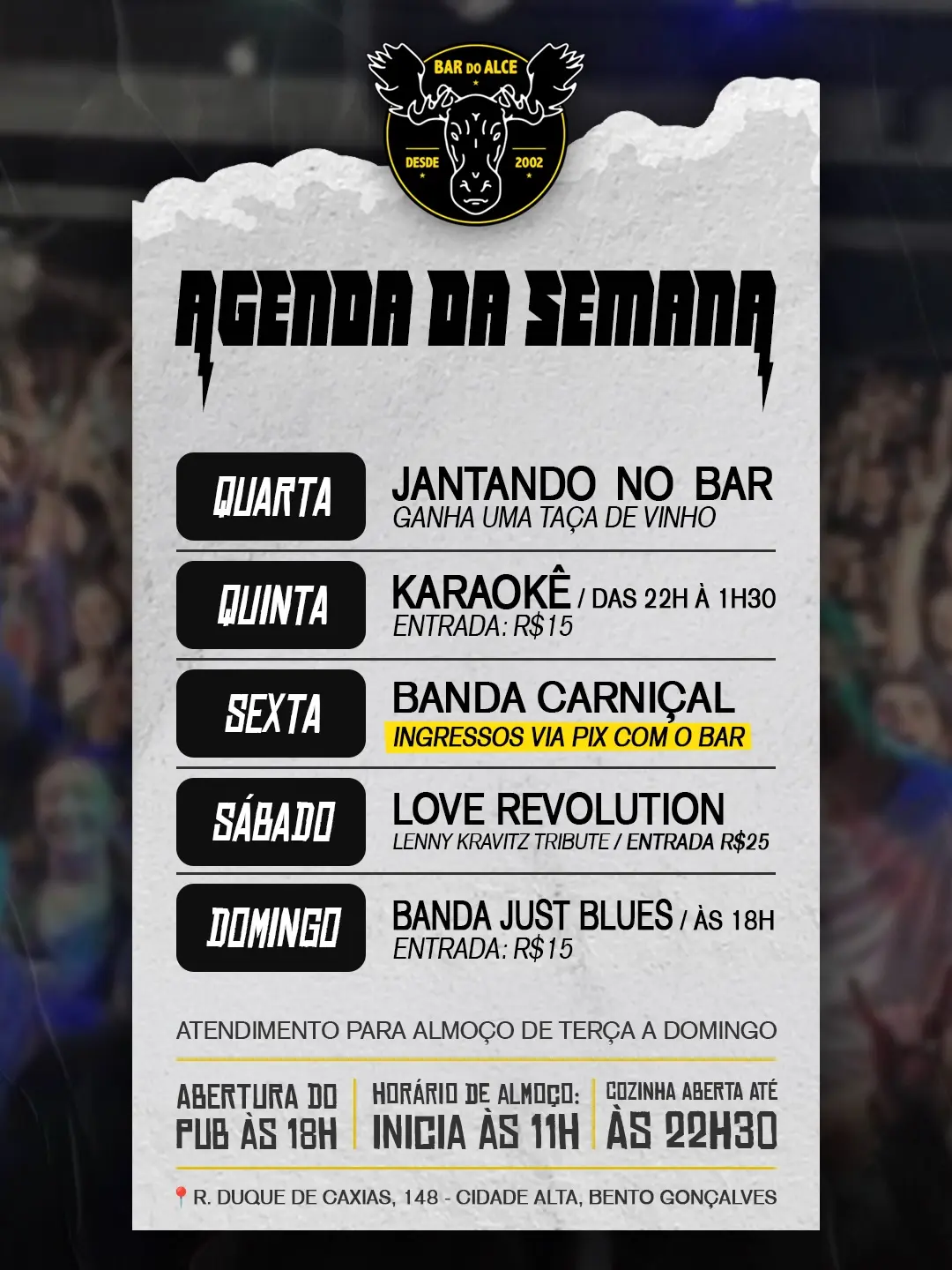 Flyer de Big Voice, Banda Carniçal e Carniçal