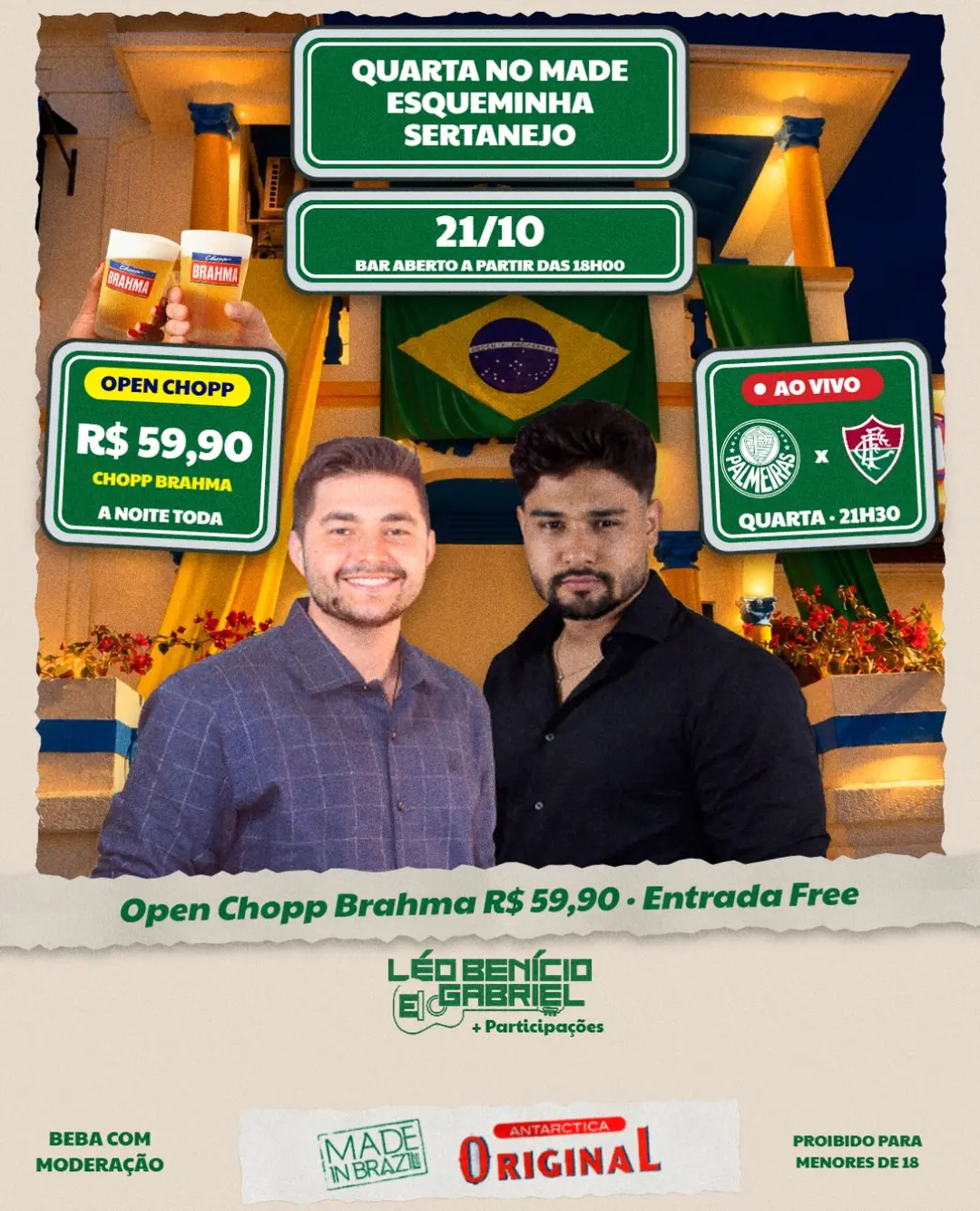 Flyer de Léo Benício e Gabriel
