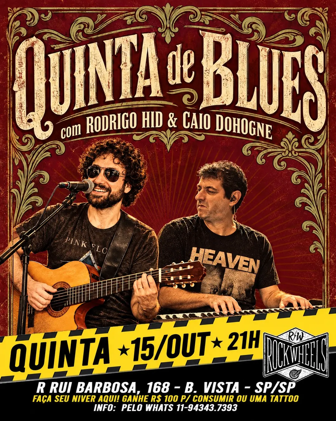 Flyer de Rodrigo Hid e Caio Dohagne