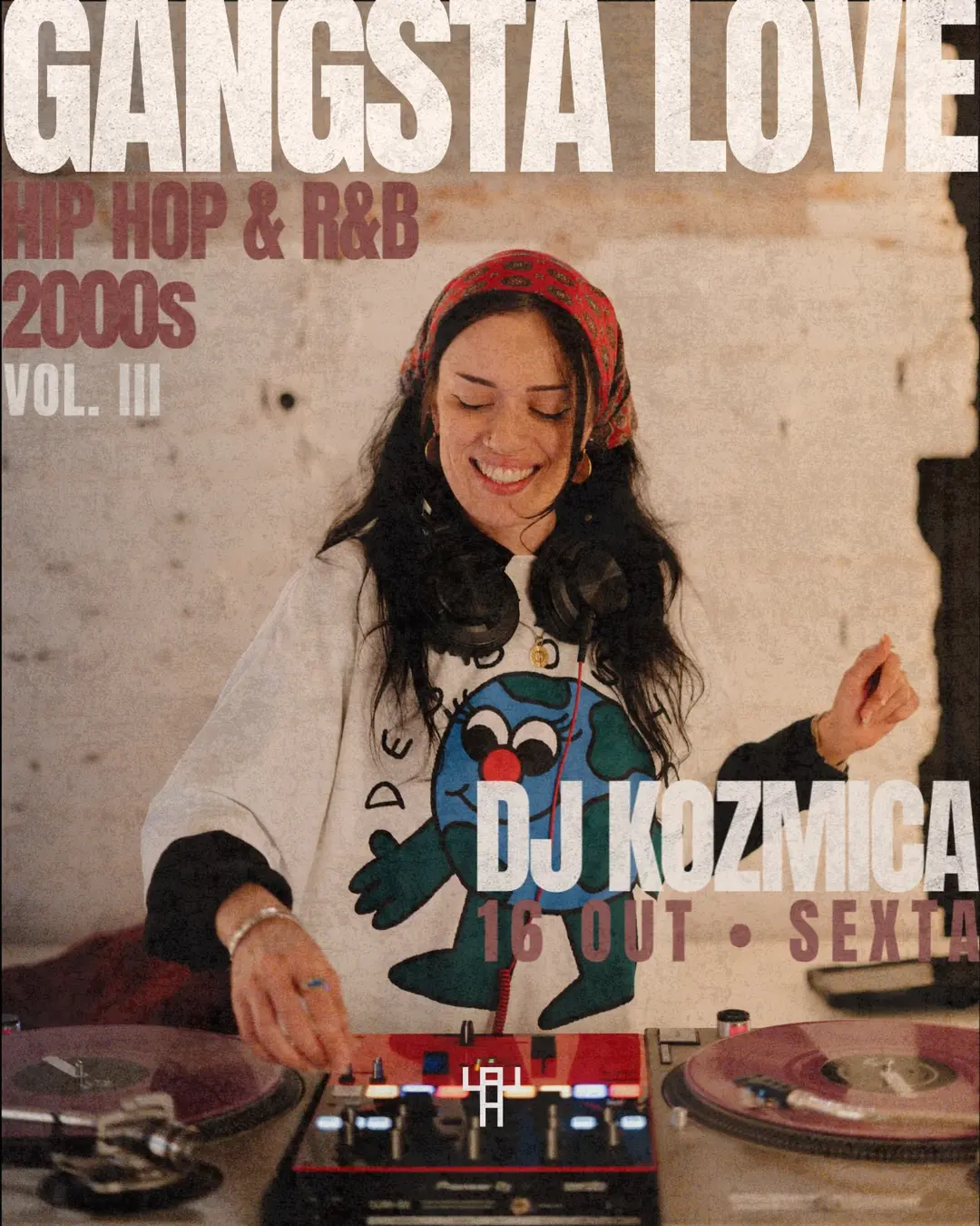 Flyer de DJ Kozmica e Gangsta Love