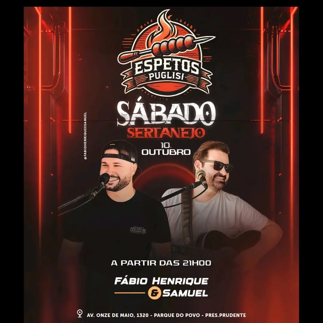 Flyer de Fabio Henrique & Samuel