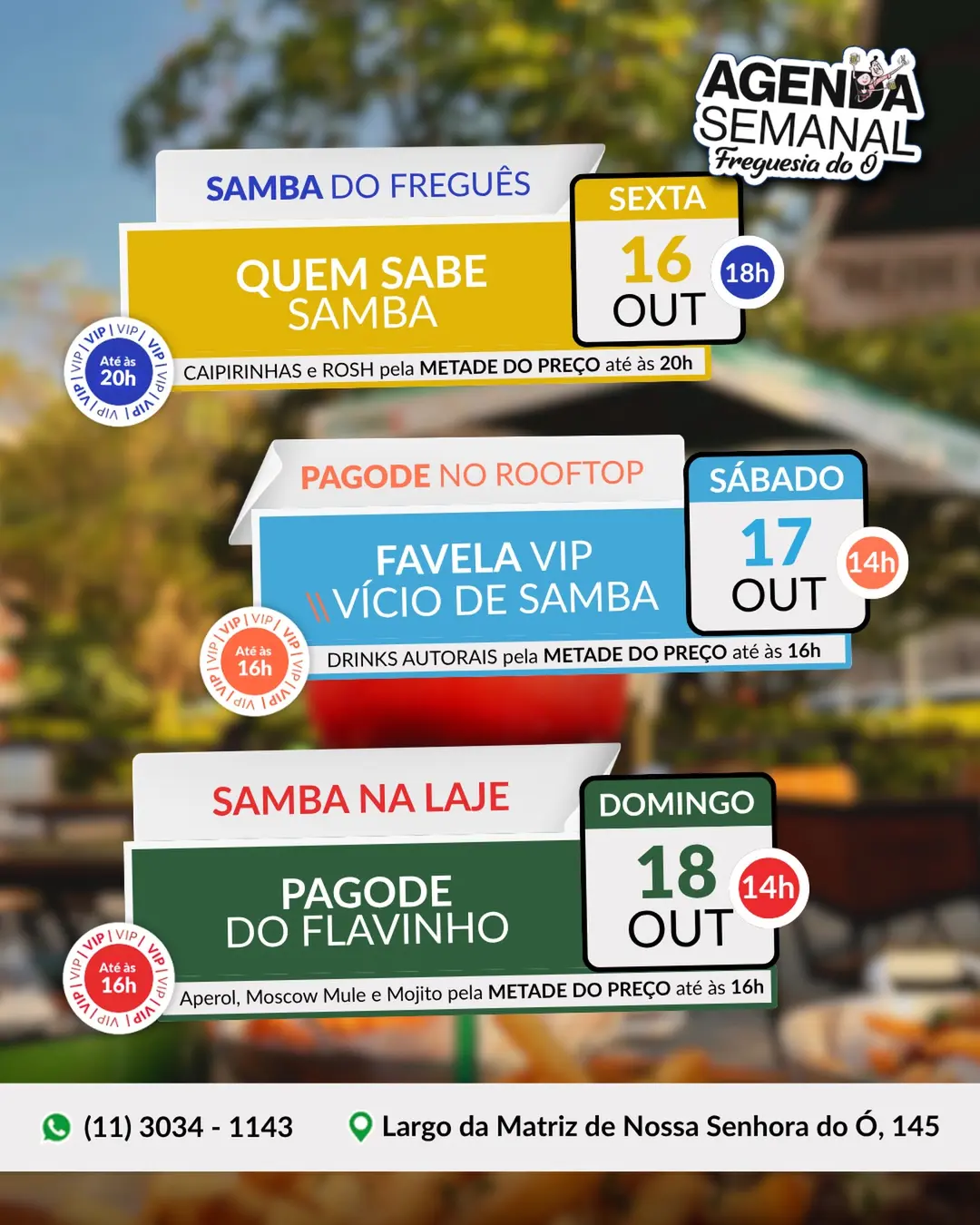 Flyer de Pagode no Rooftop