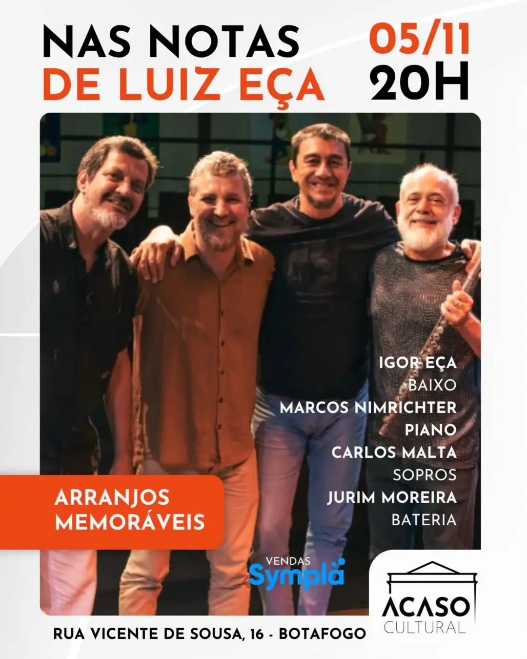 Flyer de Nas Notas de Luiz Eça