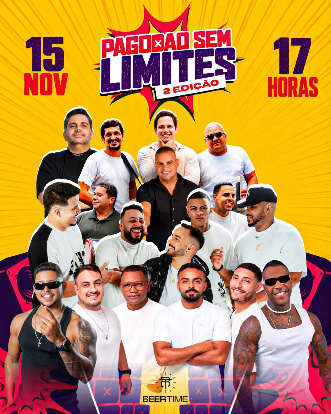 Flyer de Grupo Vem Zoar, Cheiro de Pagode e mais 4 artistas