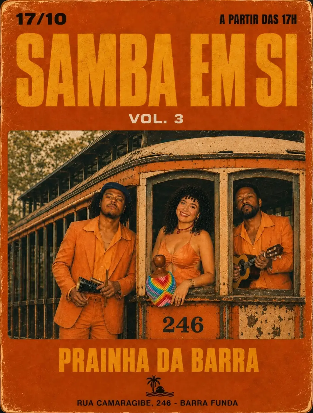Flyer de Samba em Si e Thiago, o THIGGA!