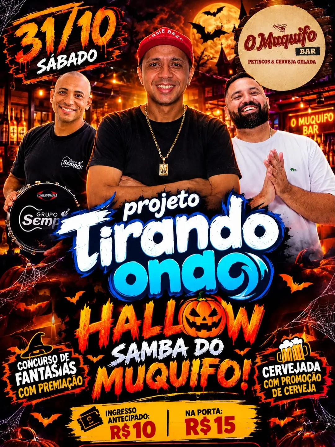 Flyer de Projeto Tirando Onda