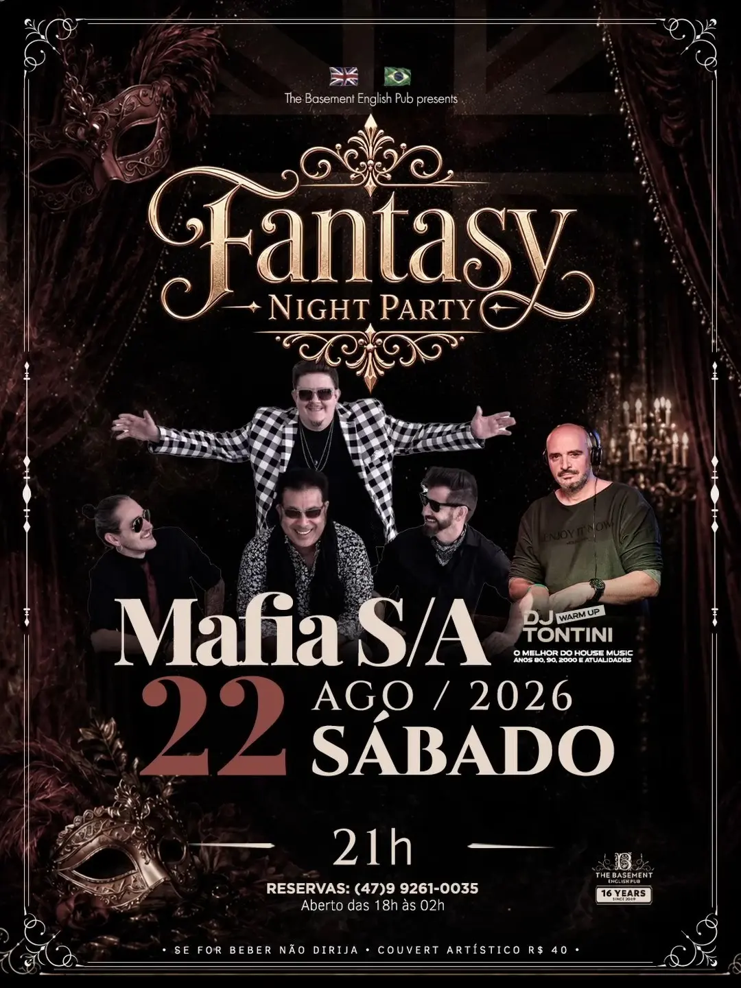 Flyer de Isis e Banda Vintage Cult