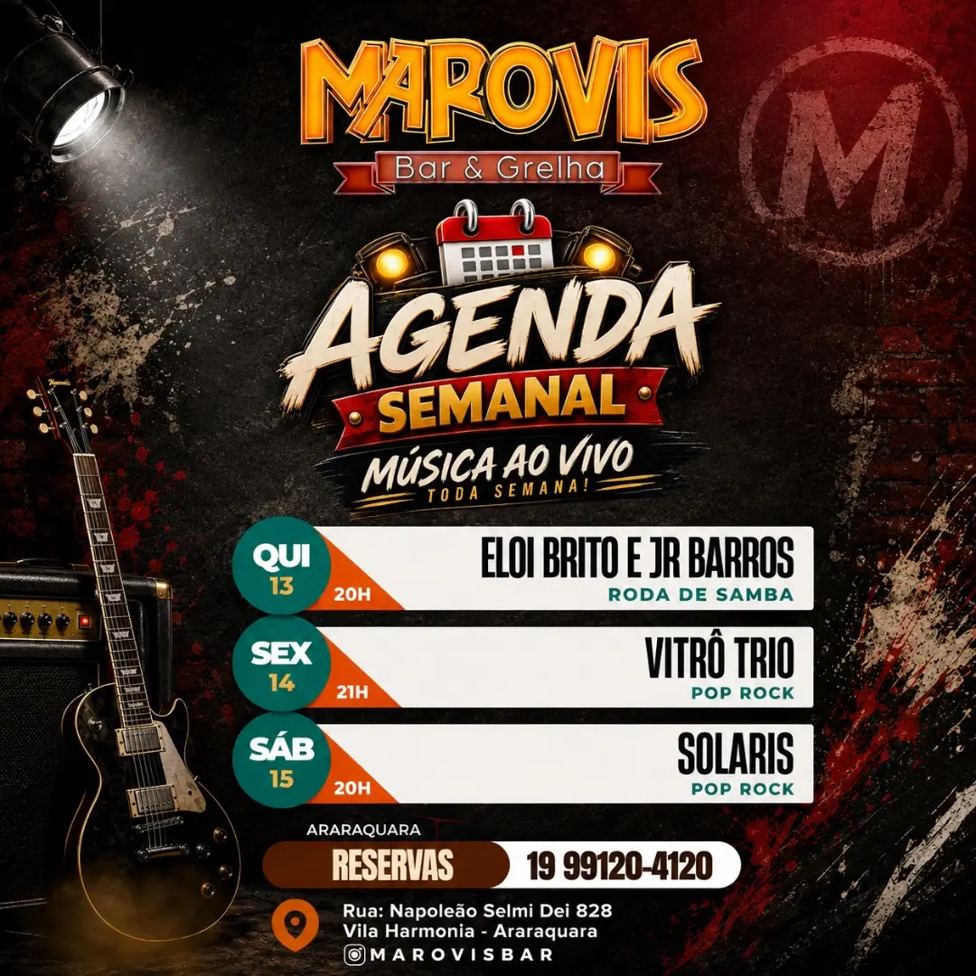 Flyer de Junior Barros e Eloi Brito