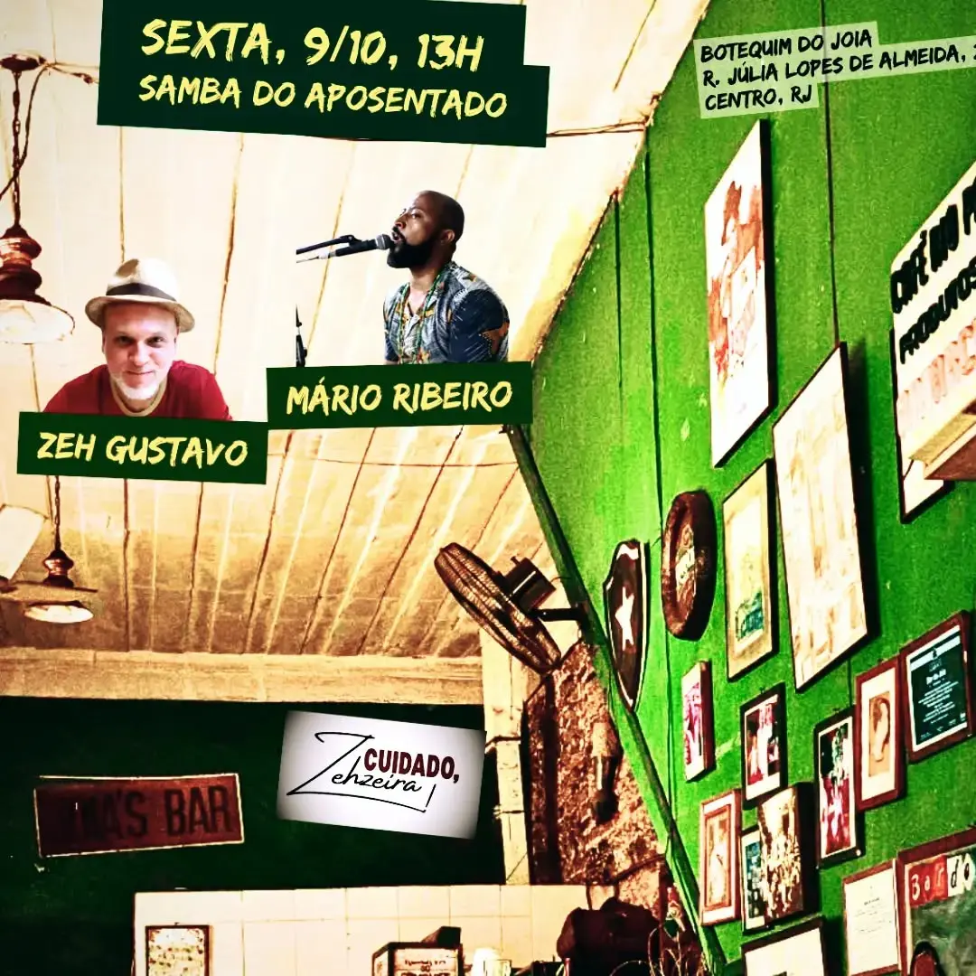 Flyer de Zeh Gustavo e Mário Ribeiro