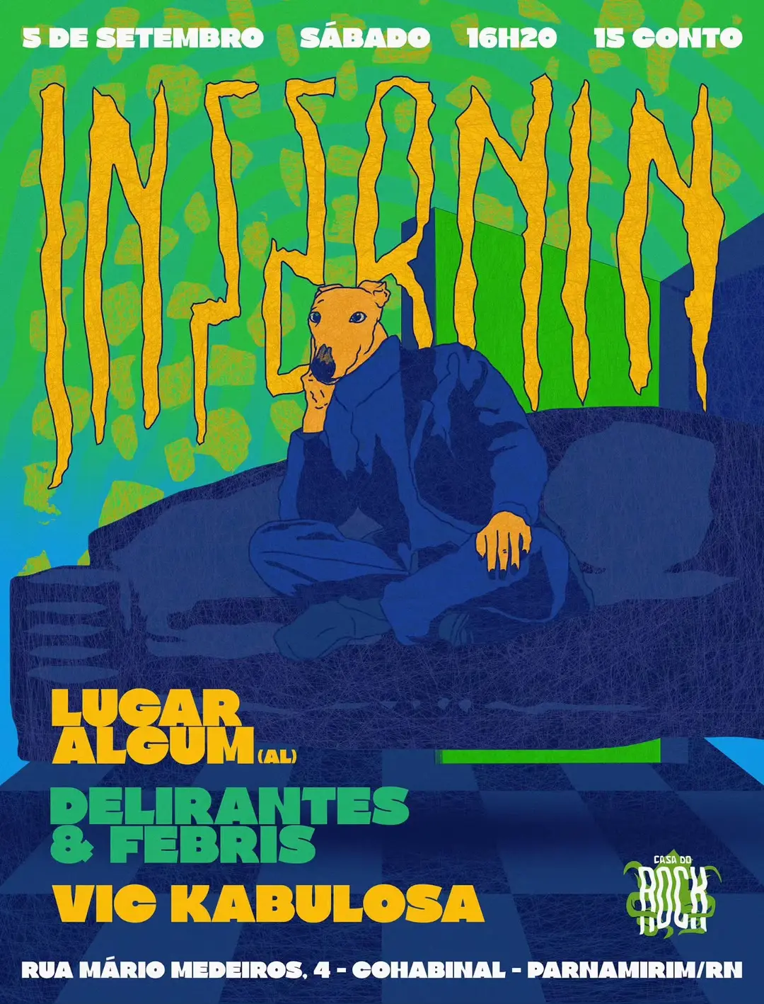 Flyer de Vic Kabulosa, Lugar Algum e mais 3 artistas