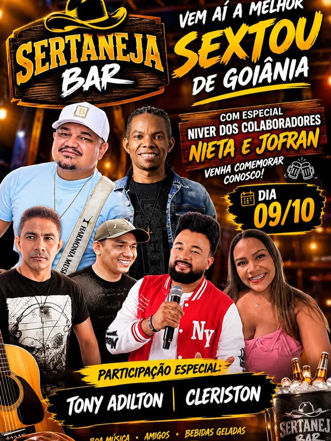 Flyer de Tony Adilton e Cleriston