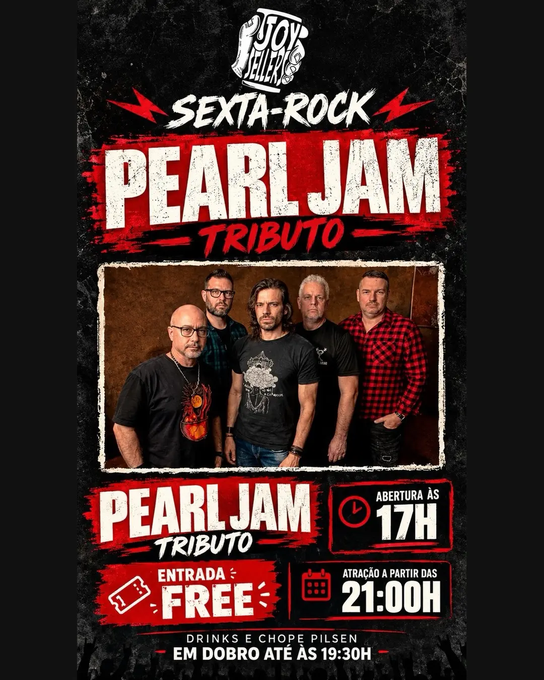 Flyer de Pearl Jam Tributo