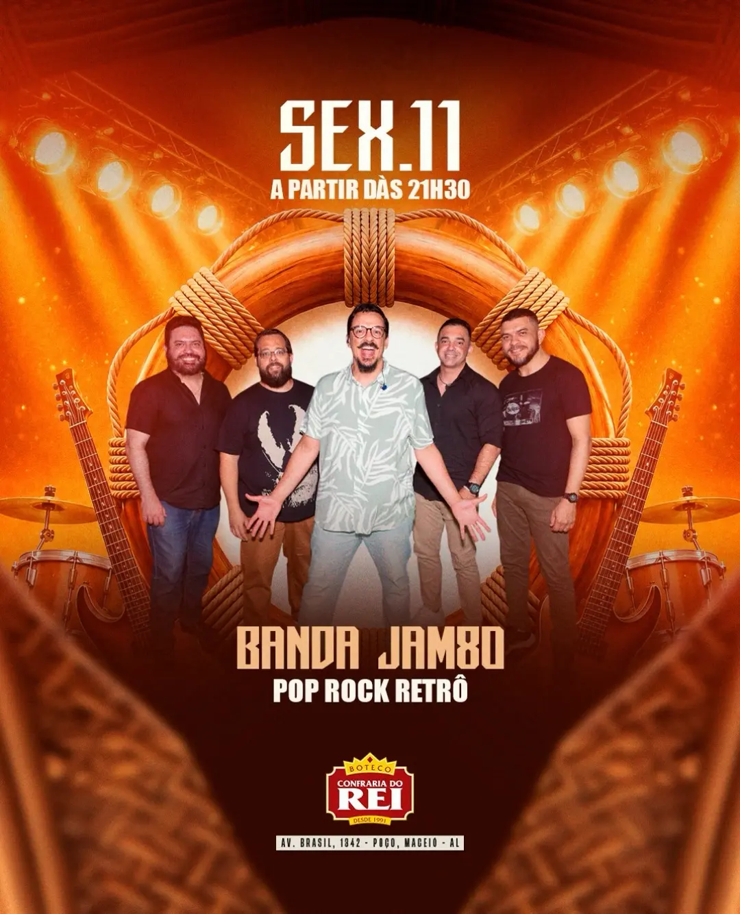 Flyer de Banda JAM 80 e S. Periferia