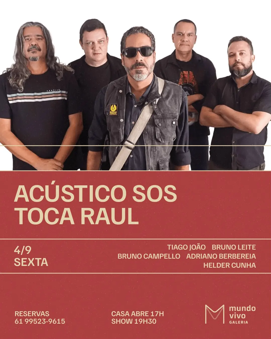 Flyer de SOS Toca Raul e Acústico Sos Toca Raul