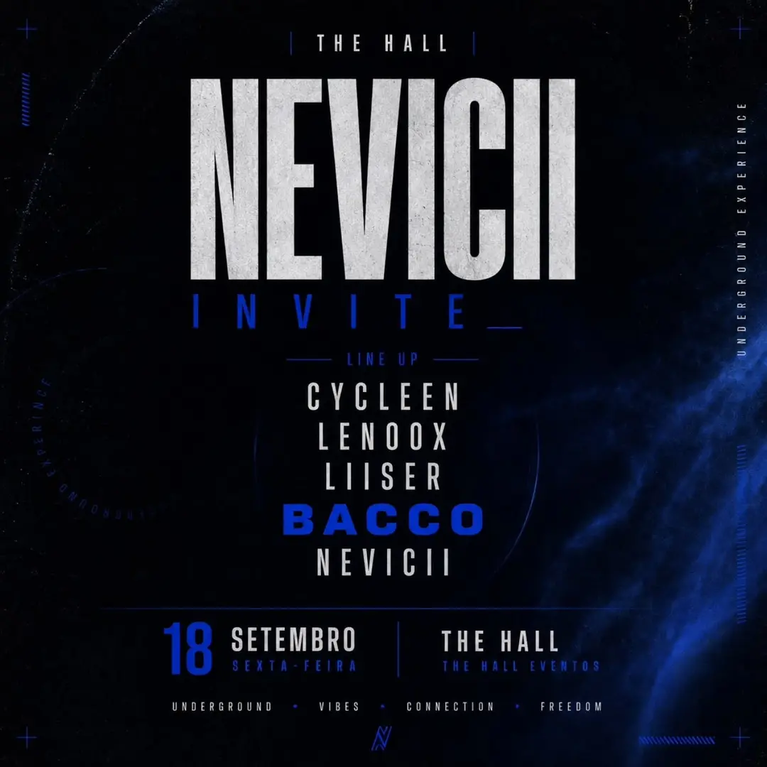 Flyer de Nevicii, Bacco, CYCLEEN, LIISER e LENOOX