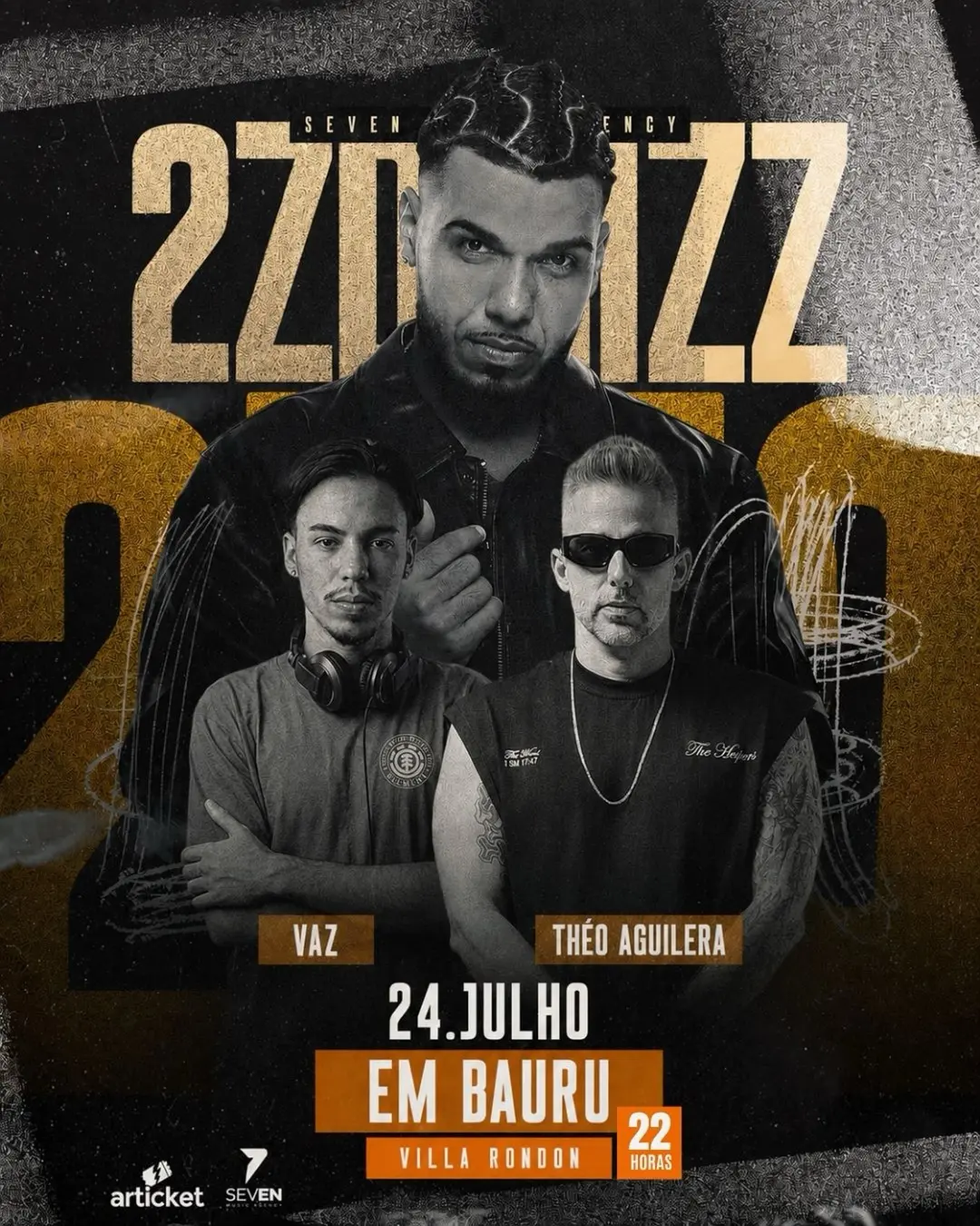 Flyer de Vaz, Théo Aguilera e 2ZDINIZZ