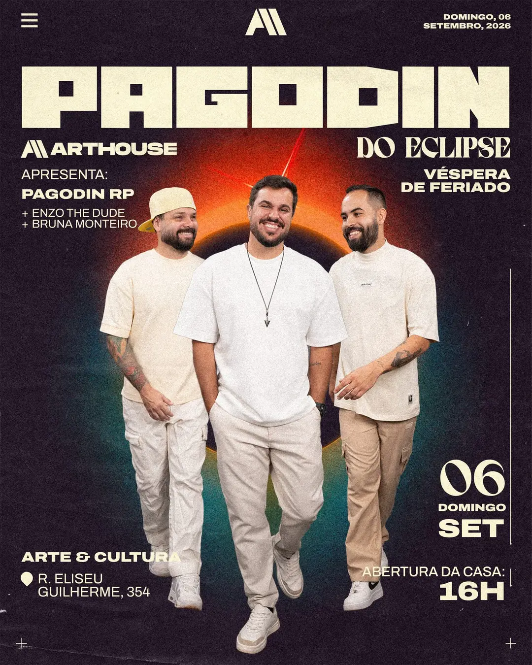 Flyer de Enzo the Dude, Bruna Monteiro e Pagodin RP