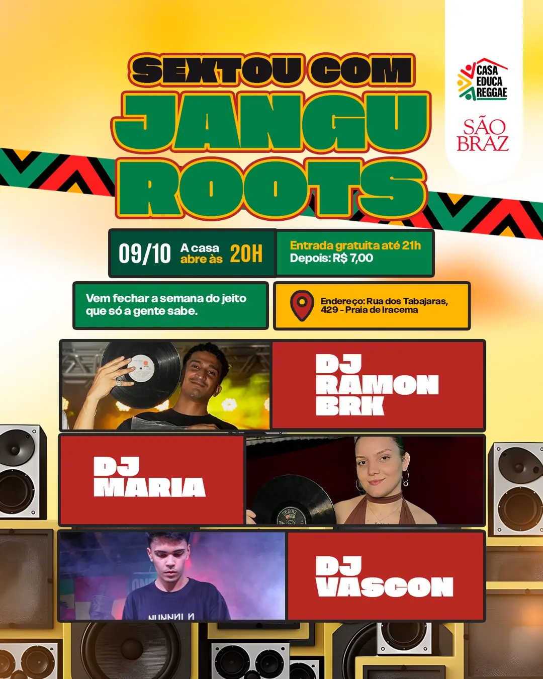 Flyer de Ramon Sousa e DJ Maria