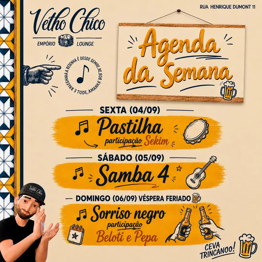 Flyer de Sorriso Negro, Beloti e Pepa