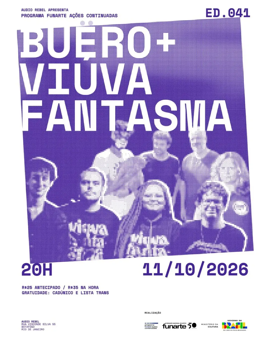 Flyer de Viúva Fantasma e Buëro