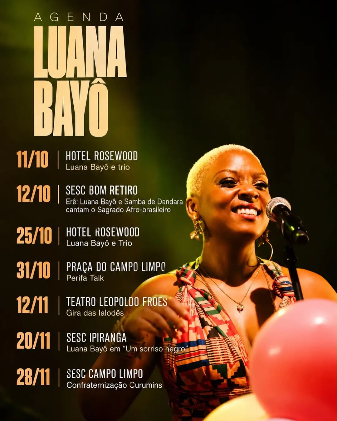 Flyer de Luana Bayô