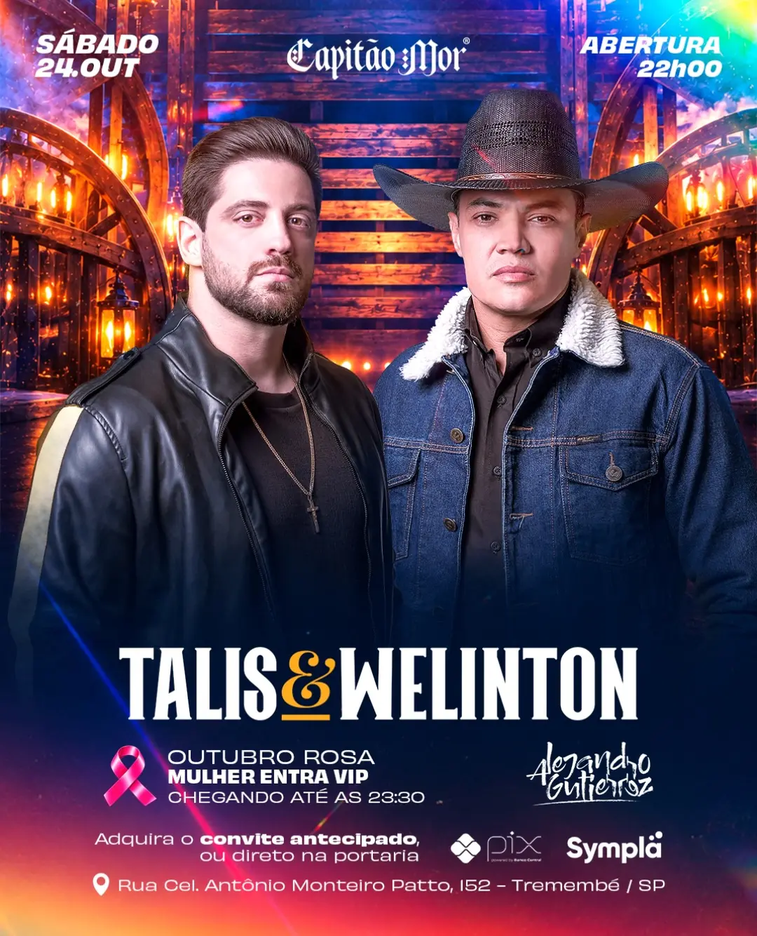 Flyer de Talis e Welinton e DJ Alejandro