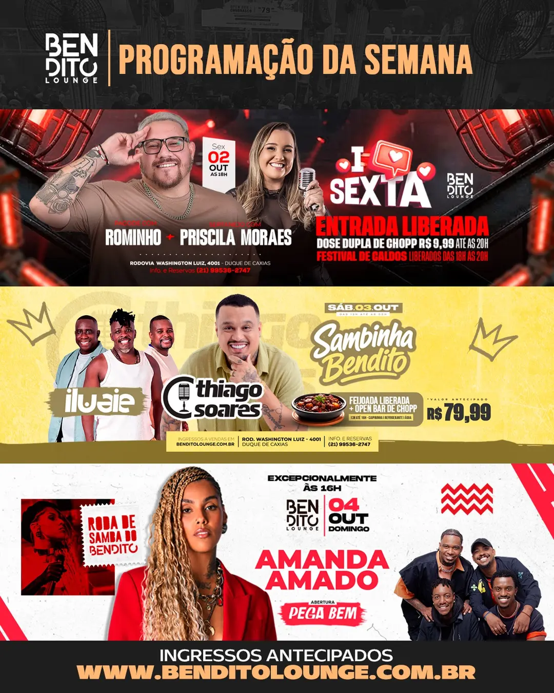 Flyer de Amanda Amado e Grupo Pega Bem