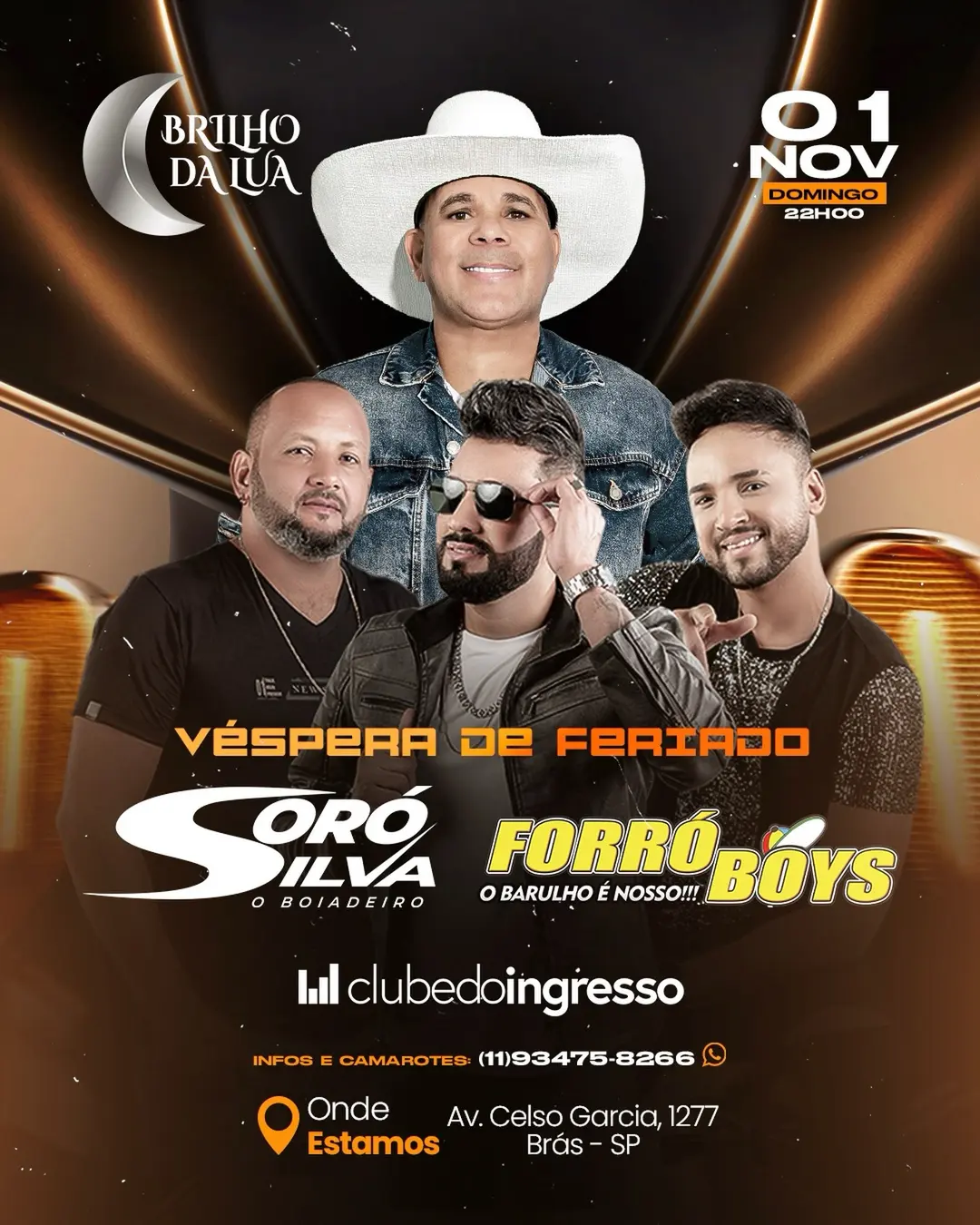 Flyer de Forró Boys e Soró Silva