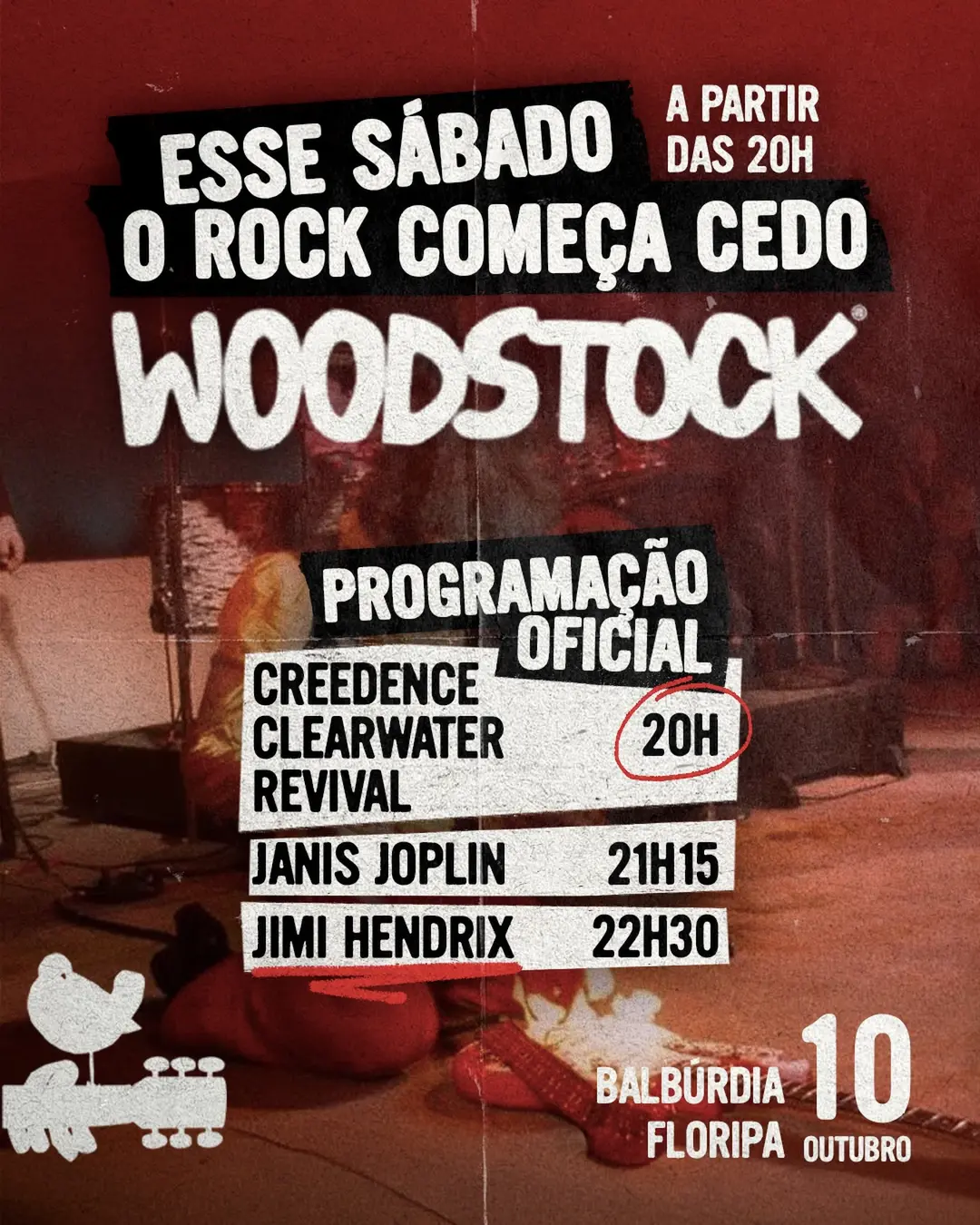 Flyer de Pink Janis, Camaleão Robô e mais 2 artistas