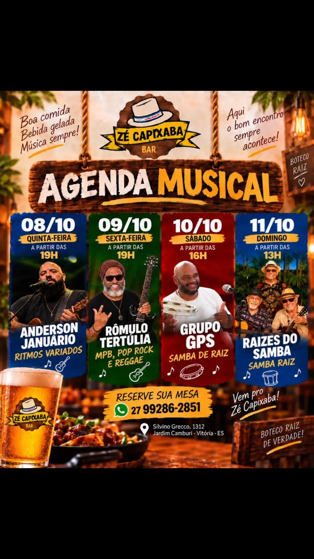 Flyer de Raízes do Samba