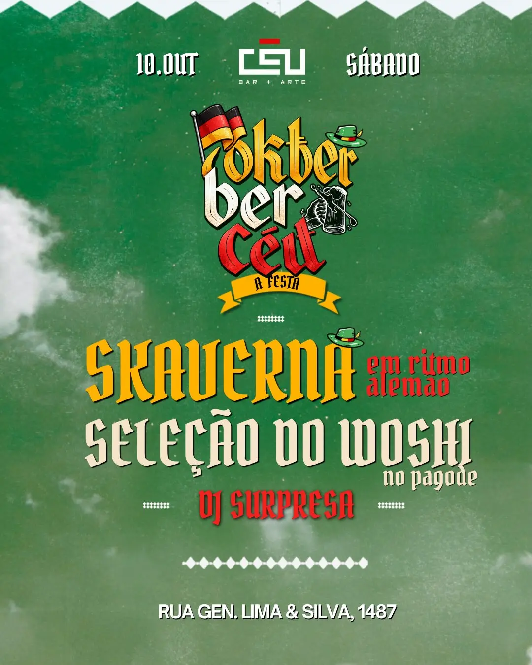 Flyer de Skaverna, DJ Villela e selecaodowoshioficial
