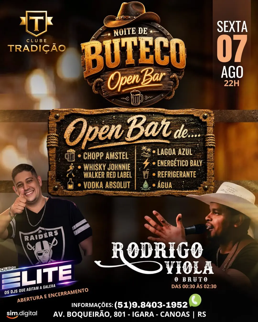 Flyer de Rodrigo Viola e Equipe ELITE DJs