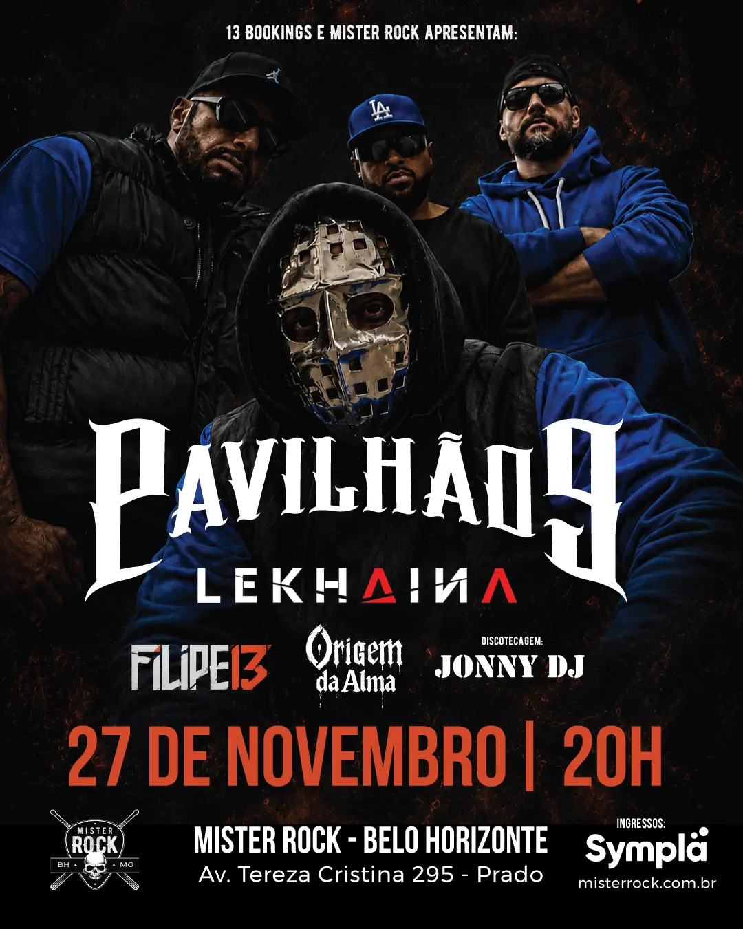 Flyer de Lekhaina, Origem da Alma, Pavilhão 9 e mais 5 artistas