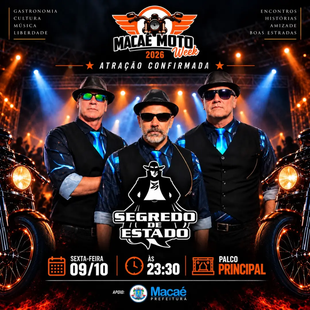 Flyer de Banda Segredo de Estado
