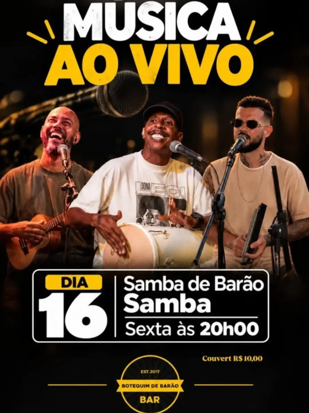 Flyer de Samba de Barão