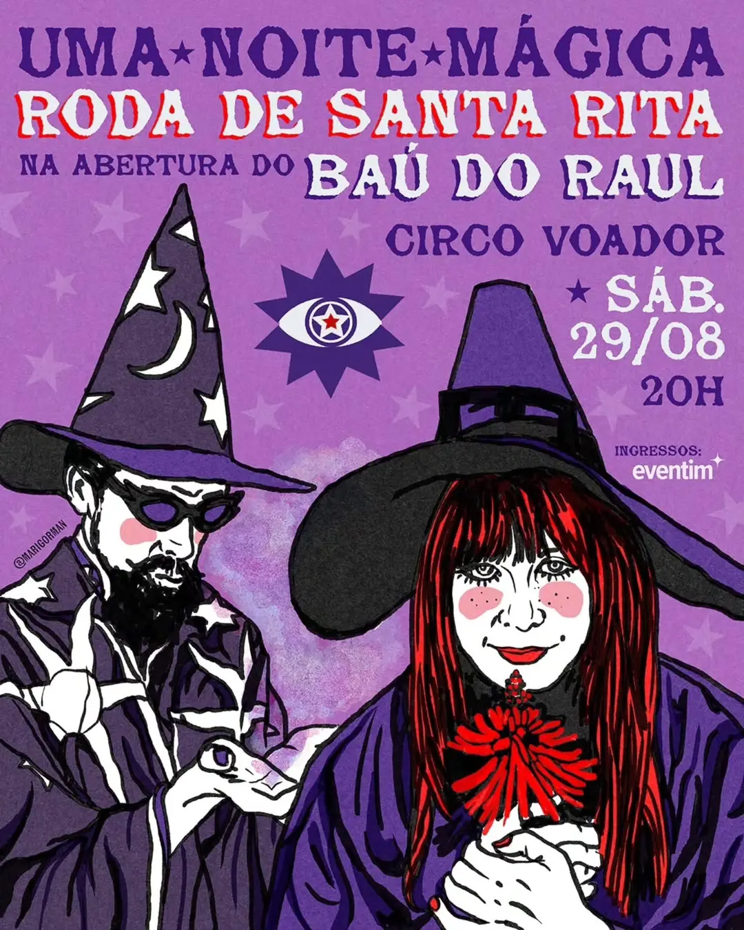 Flyer de Roda de Santa Rita, O Baú do Raul e mais 12 artistas