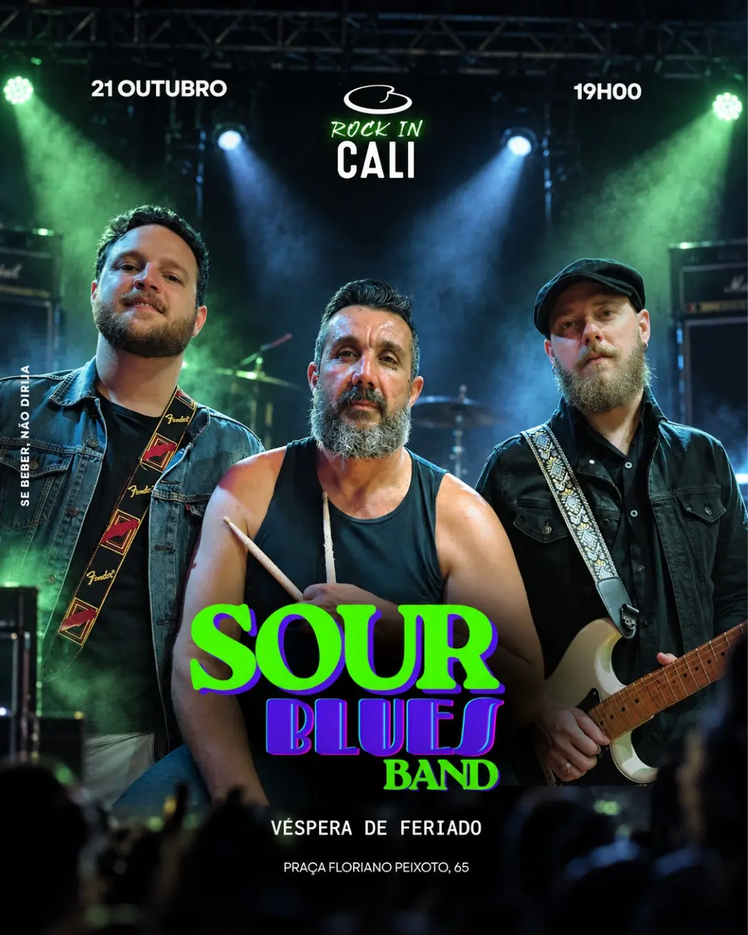 Flyer de Sour Blues Band e Foxey Lady