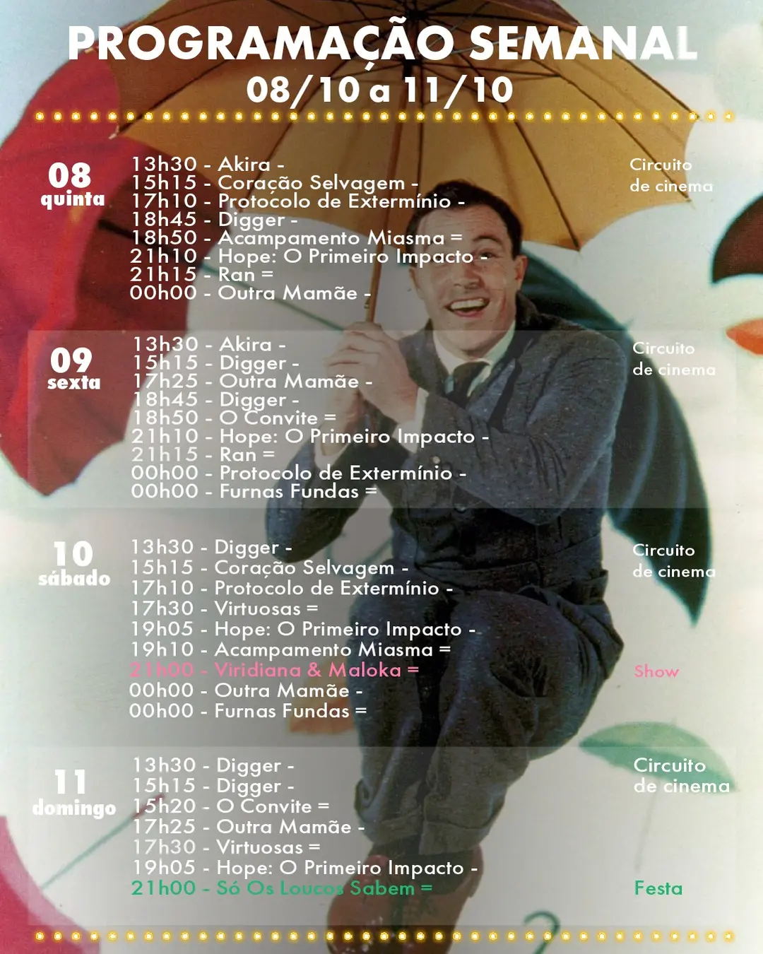 Flyer de Viridiana e Maloka
