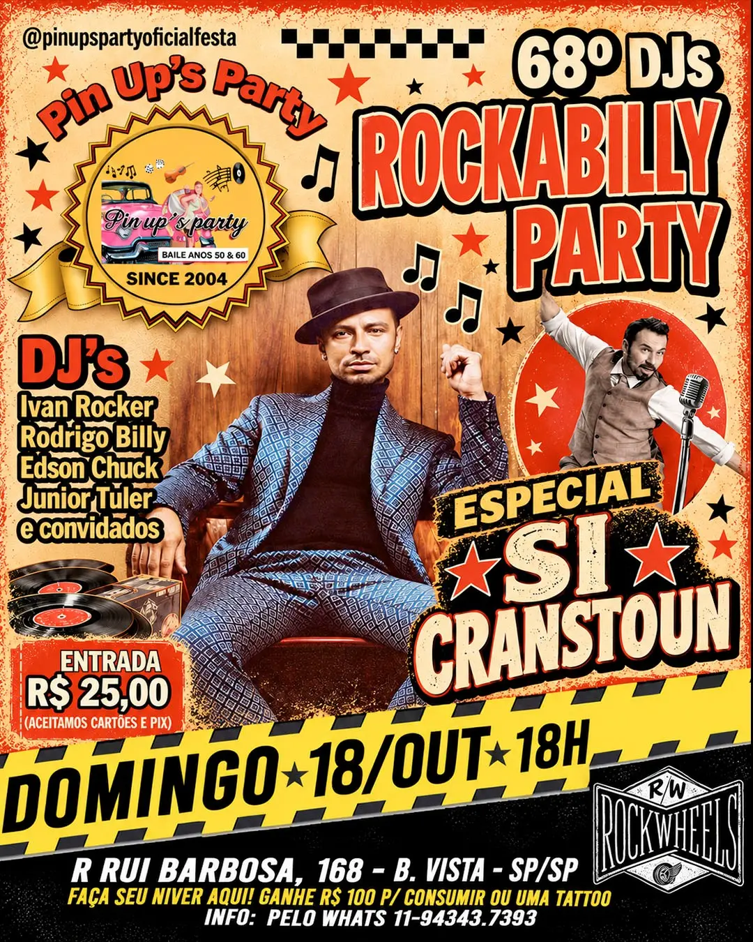 Flyer de Ivan Rocker, Rodrigo Billy, Edson Chuck e Junior Tuler